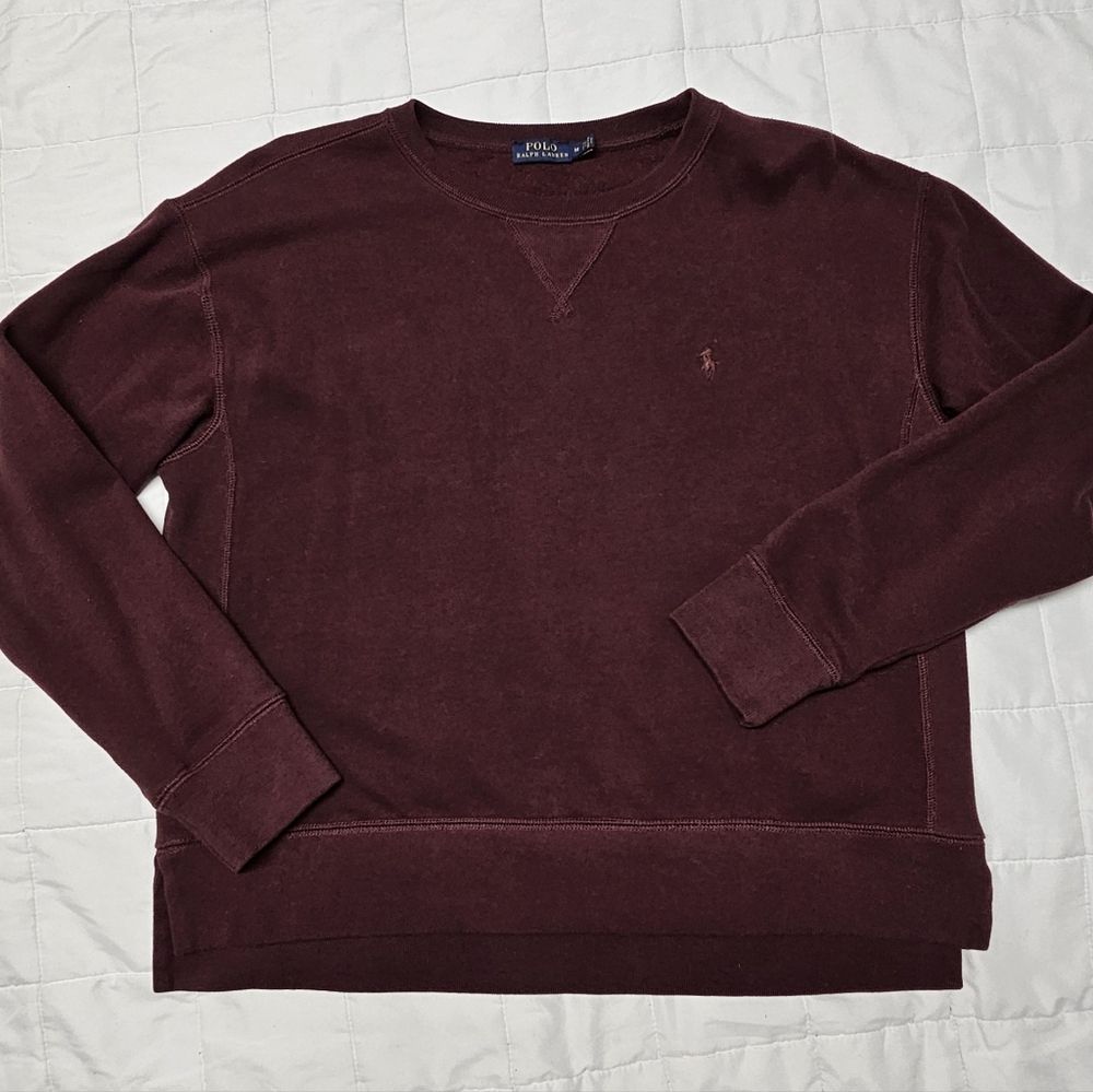 Polo by Ralph Lauren Men's Deep Maroon Crewneck Sweatshirt